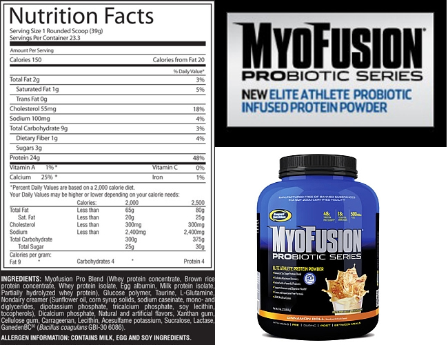 myofusion-probiotic Supplement Facts